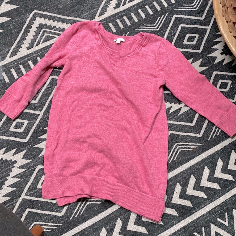 3/4 sleeve pink Gap maternity sweater